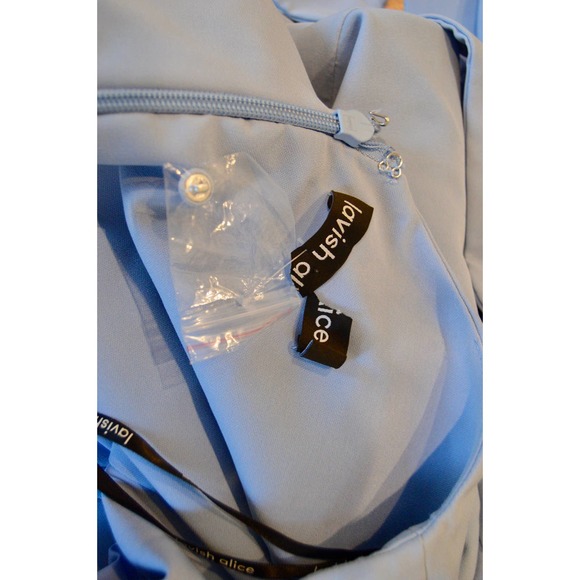 Lavish Alice Origami One-Shoulder Midi Dress Blue Midi Dress | Size 12 - Picture 6 of 9